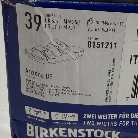 NIB • Birkenstock ARIZONA BIRKO Flor Size: 39 L8/M6- Normal Width - Picture 6 of 6